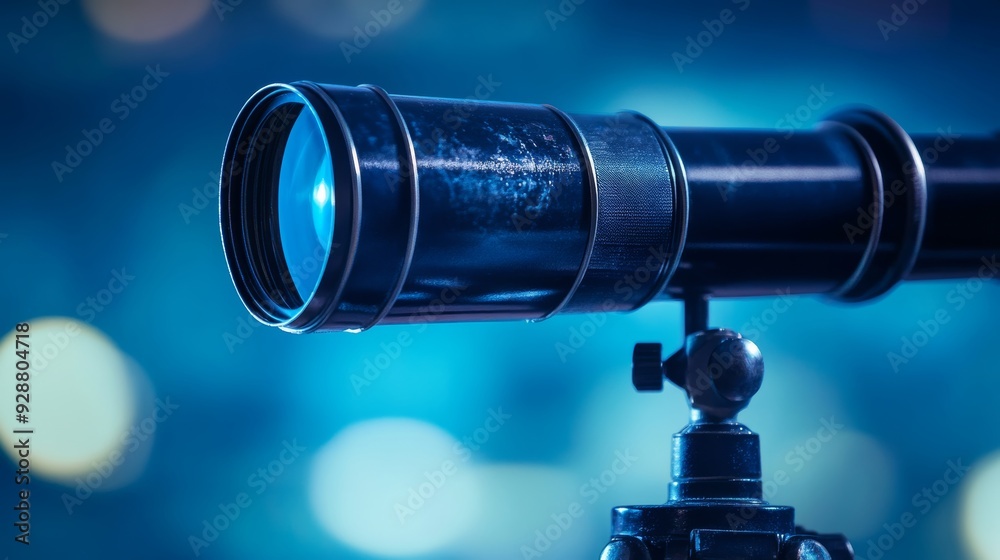 Telescope as a symbol of strategic insight for business vision and foresight illustration Telescope as a symbol of strategic insight for business vision and foresight illustration