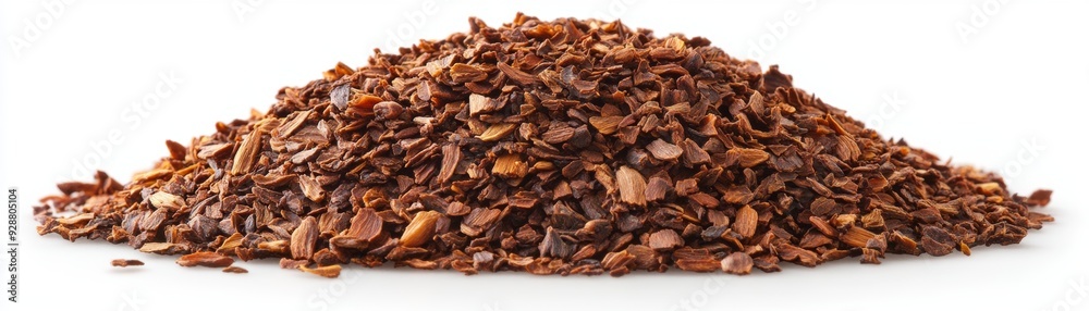 A close-up view of a pile of aromatic brown spice, perfect for culinary use and food photography. A close-up view of a pile of aromatic brown spice, perfect for culinary use and food photography.