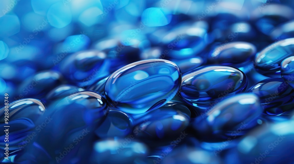 Blue Pills - Closeup of Medicine Tablets for Health Treatment Blue Pills - Closeup of Medicine Tablets for Health Treatment