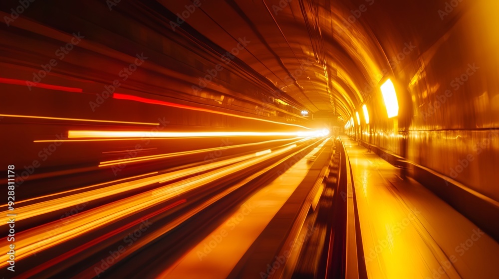 Time-Defying Abstract Art: Journey Through a Technological Yellow Light Painting Time Tunnel, Embracing Futuristic Concepts Time-Defying Abstract Art: Journey Through a Technological Yellow Light Painting Time Tunnel, Embracing Futuristic Concepts