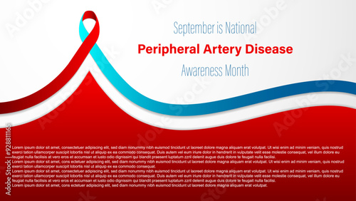 Peripheral artery disease awareness month, vector illustration.