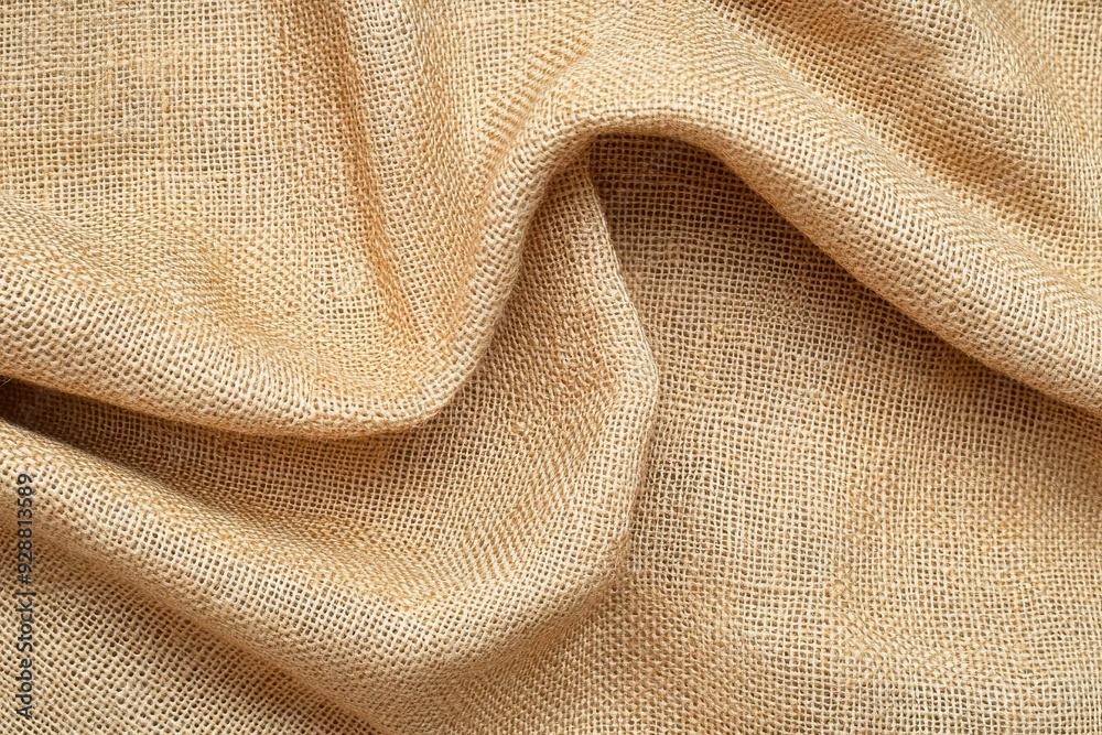 Organic hemp fabric, close-up of weave texture, 3D illustration Organic hemp fabric, close-up of weave texture, 3D illustration
