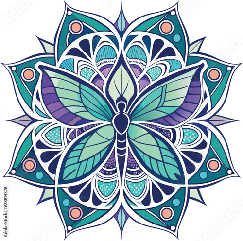Butterfly mandala design