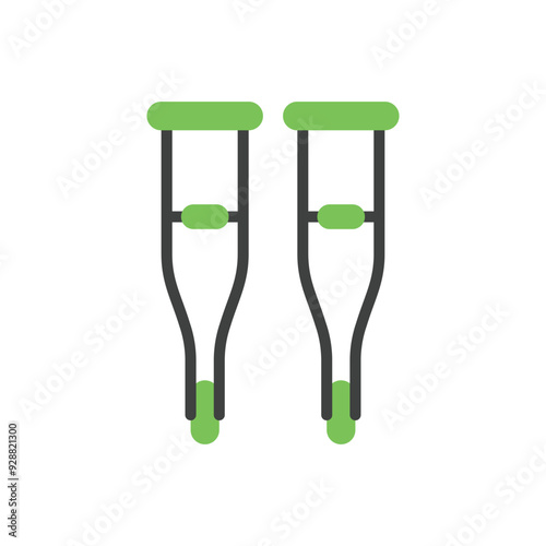 Crutches vector icon