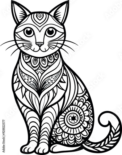 cat mandala design
