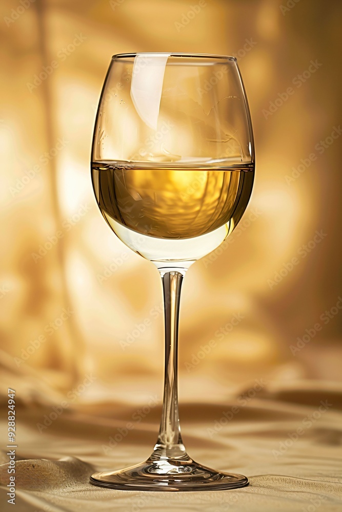 Verre de vin blanc, sur arrière plan flou, ia générative Verre de vin blanc, sur arrière plan flou, ia générative