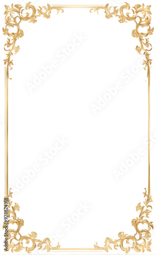 Luxury Gold Frame Vertical Copy Space Area