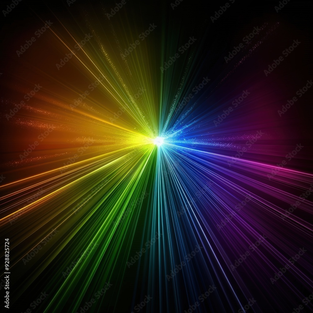Fototapeta premium Abstract colorful light beams