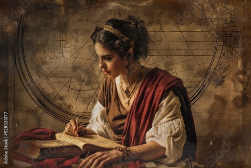 Illustrative Tribute to Hypatia: Mathematics and Philosophy