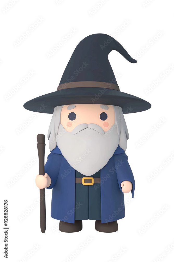 3D Cartoon Wizard Character for Halloween Celebrations 3D Cartoon Wizard Character for Halloween Celebrations