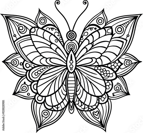 Butterfly mandala design