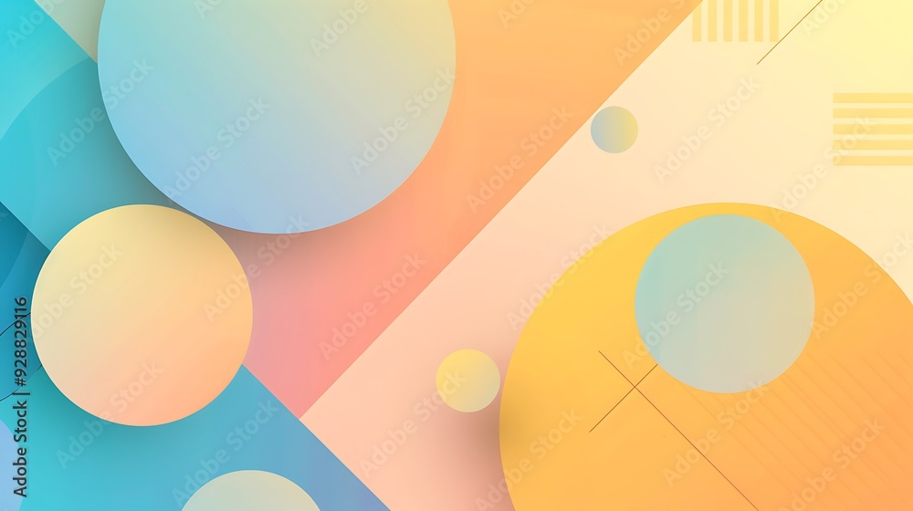 Abstract Geometric Background with Pastel Colors Abstract Geometric Background with Pastel Colors