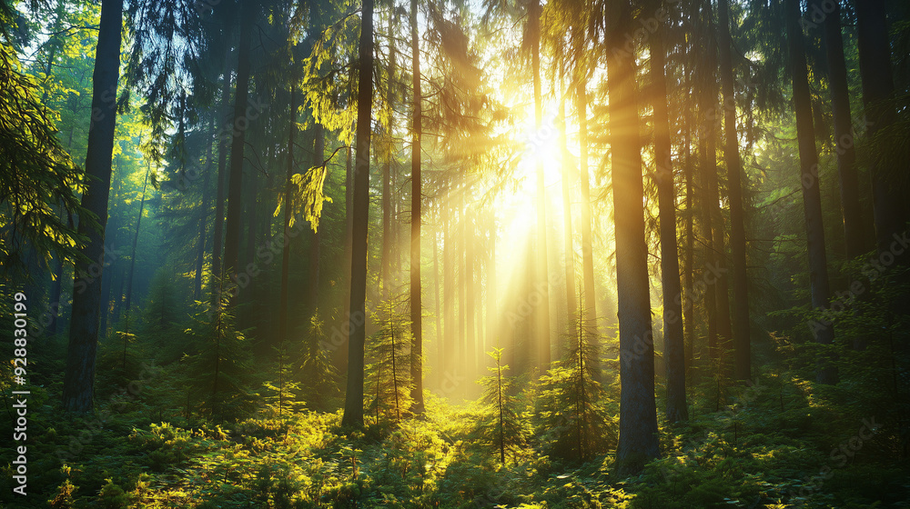 Naklejka premium Majestic_view_of_tall_trees