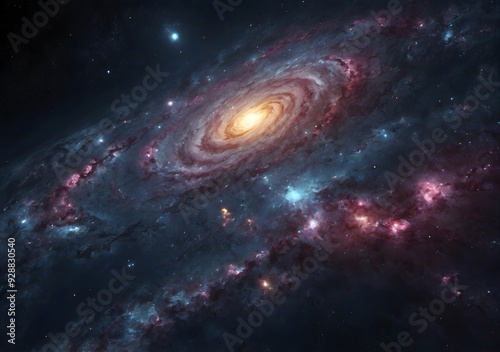 3D illustration of Astronaut looks at black hole and event horizon. 5K realistic science fiction art. Elements of image provided