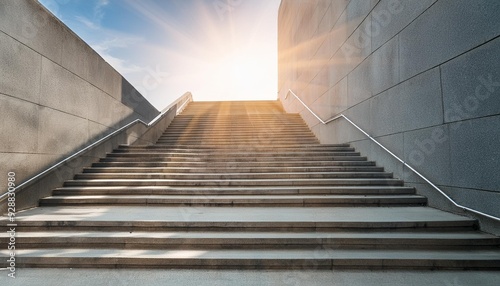 Concrete Staircase with Sunlight