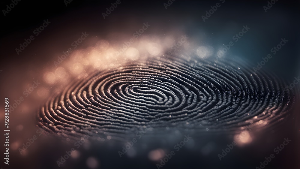 A close up of a fingerprint with a blurry background A close up of a fingerprint with a blurry background