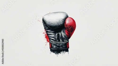 A close-up image of a boxing glove showcasing the artistry of the design with contrasting colors for a striking visual impact.