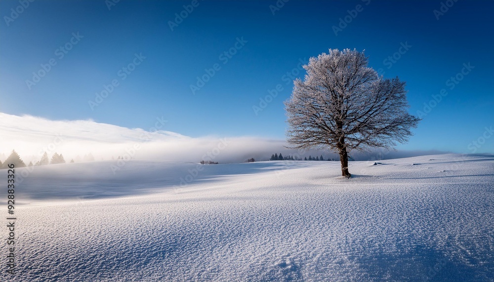 Lone Tree in Winter Landscape Lone Tree in Winter Landscape