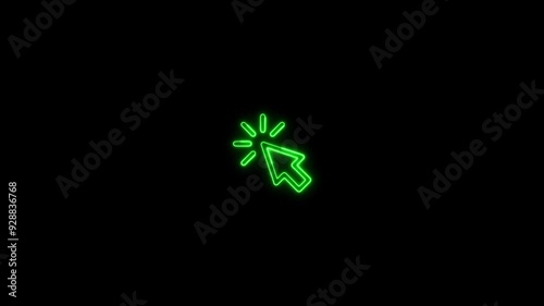 click animated icon neon
 photo