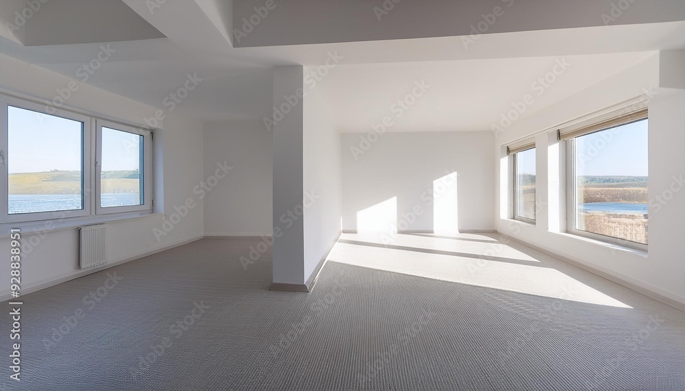 Minimalist White Room Interior Design With Sunlight Minimalist White Room Interior Design With Sunlight