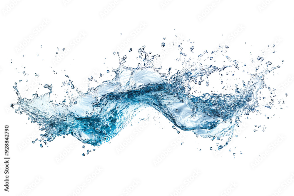Water splashes. Isolated on transparent background.