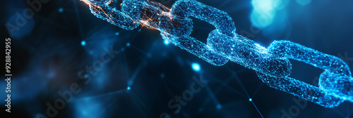 Blockchain and data security, panorama wallpaper, Connectivity and data security technologies