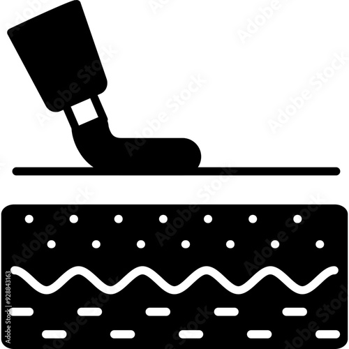Lotion Applying On Skin Icon