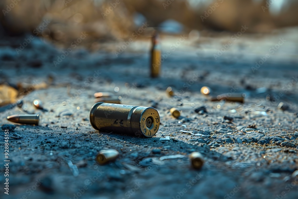 Abandoned Shell Casings on a Dusty Pathway Abandoned Shell Casings on a Dusty Pathway
