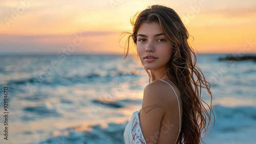 woman on the beach