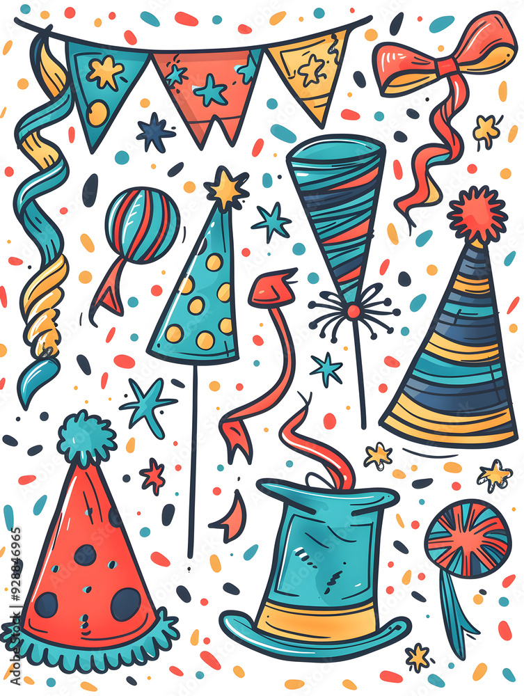 New Year and Christmas card, graphic advertising backgrounds in a doodle 2D illustrator style. New Year and Christmas card, graphic advertising backgrounds in a doodle 2D illustrator style.