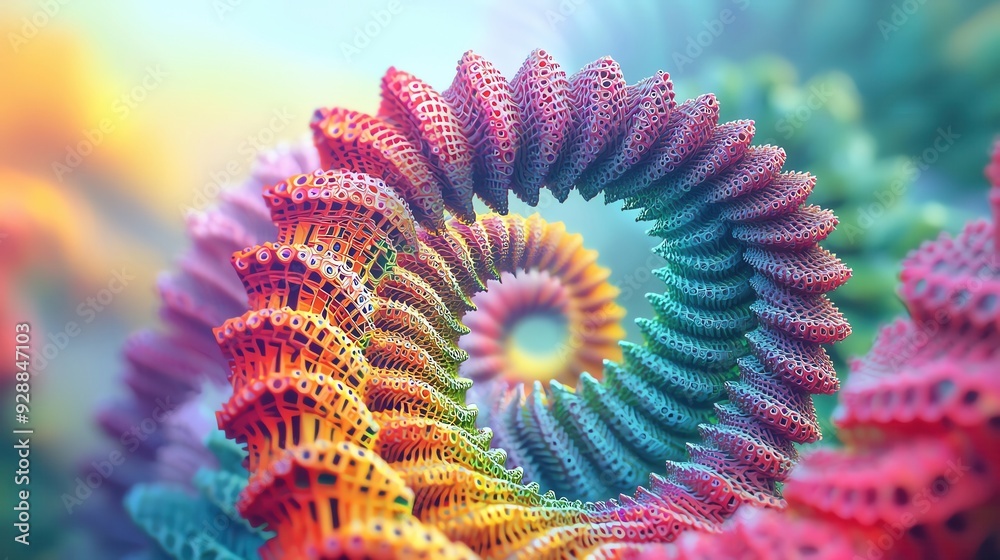 An abstract representation of the Fibonacci sequence in nature An abstract representation of the Fibonacci sequence in nature