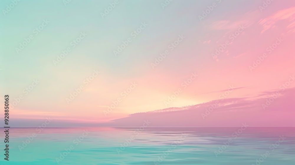 Fototapeta premium Pastel Sunset Over the Sea