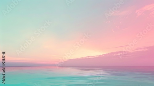 Pastel Sunset Over the Sea