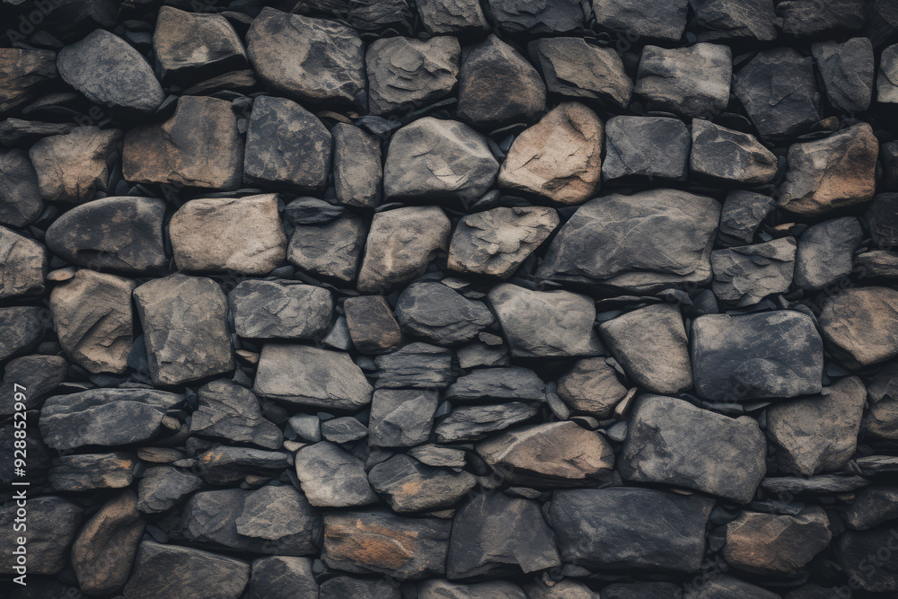 Fototapeta premium A wall surface of stone brick