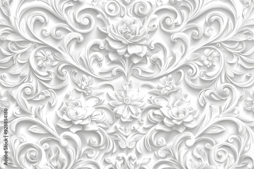 A wall with marble flowers, a sculpture element derived from neoclassicism, a generative algorithm A wall with marble flowers, a sculpture element derived from neoclassicism, a generative algorithm