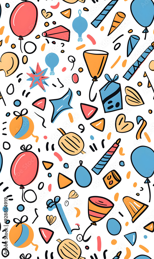 New Year and Christmas 2d cartoon or graphic advertising background, Seamless pattern New Year and Christmas 2d cartoon or graphic advertising background, Seamless pattern