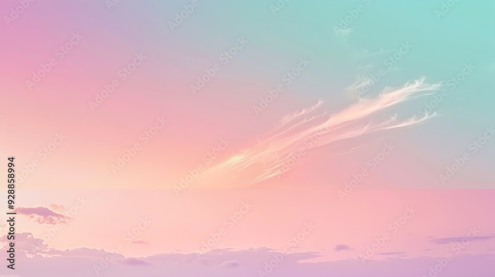 Pastel Sky with Delicate Clouds Pastel Sky with Delicate Clouds