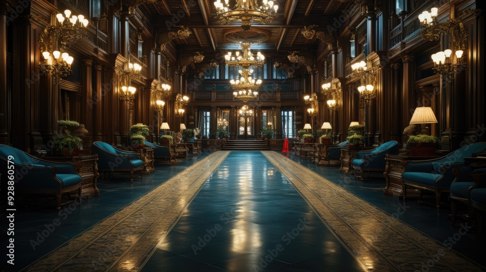 Blue Carpet Grandeur: Spotlight Serenity Blue Carpet Grandeur: Spotlight Serenity