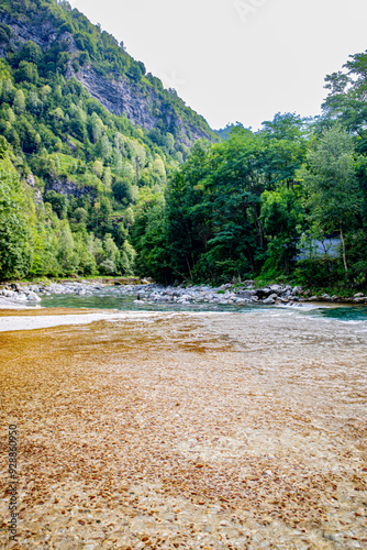 Nature mountains anr river mountains photo