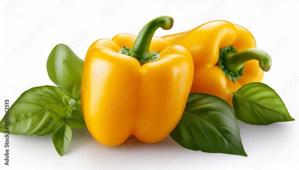 Yellow bell pepper isolated on white background Yellow bell pepper isolated on white background