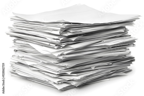 A Neatly Stacked Pile of Unused White Papers