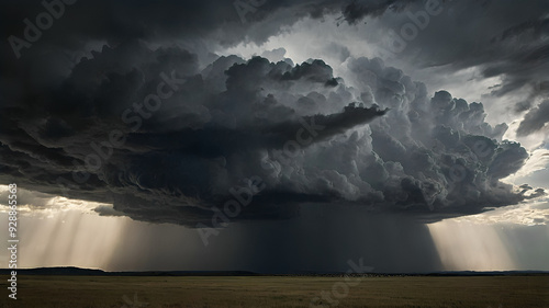 a storm approaching on the horizon