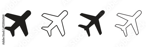 Airplane plane icon vector art
