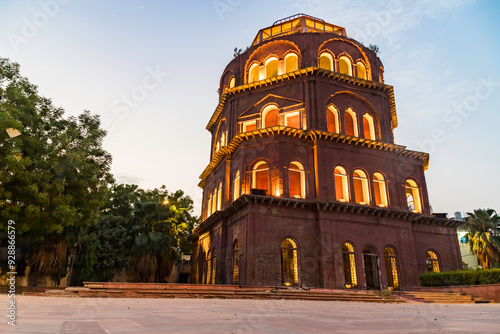 The satkhanda or seven-story building in husainabad is a historical monument and heritage building in lucknow city, uttar pradesh state of India. It is an incomplete four-story watch tower.