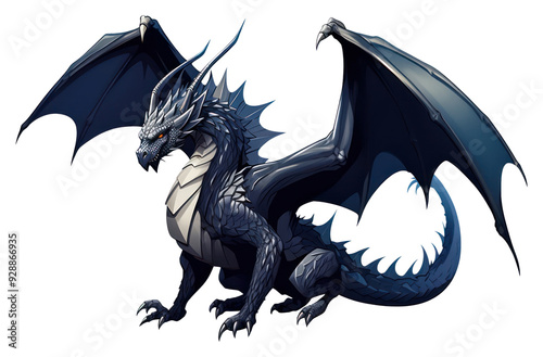 PNG Dragon color blacknight dragon animal white background. photo