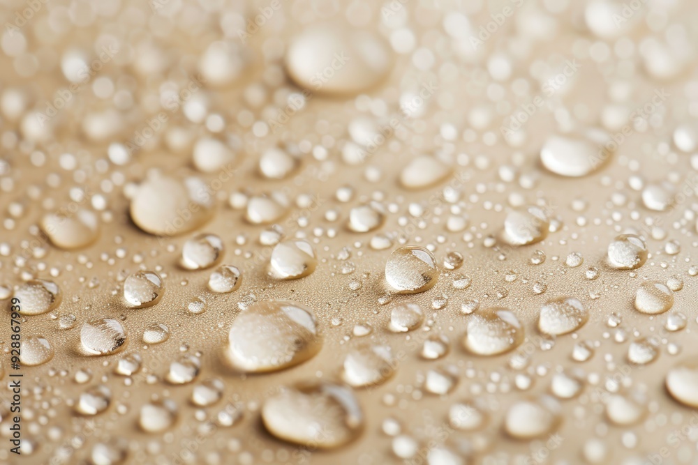 Water droplets on beige Water droplets on beige