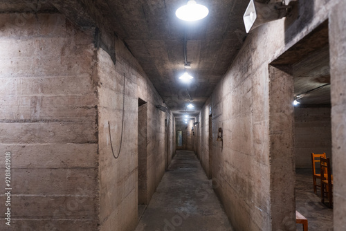 Картината върху платно Interior of an underground bunker or anti-nuclear defense facility