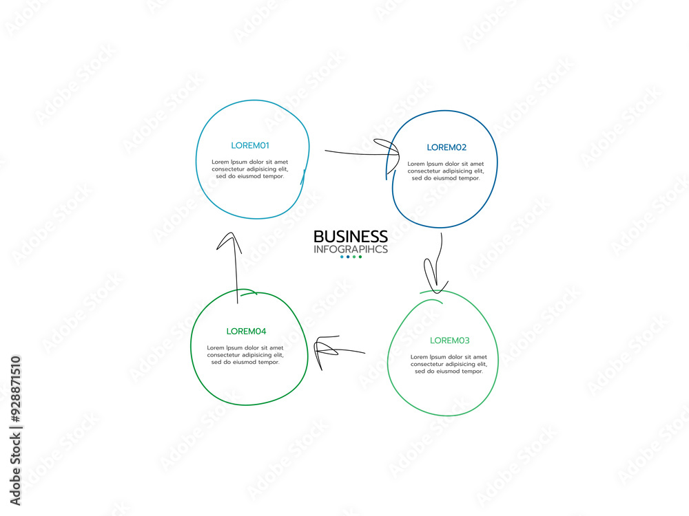 Business infographic template. concept cycle with 4 options or steps. Business infographic template. concept cycle with 4 options or steps.