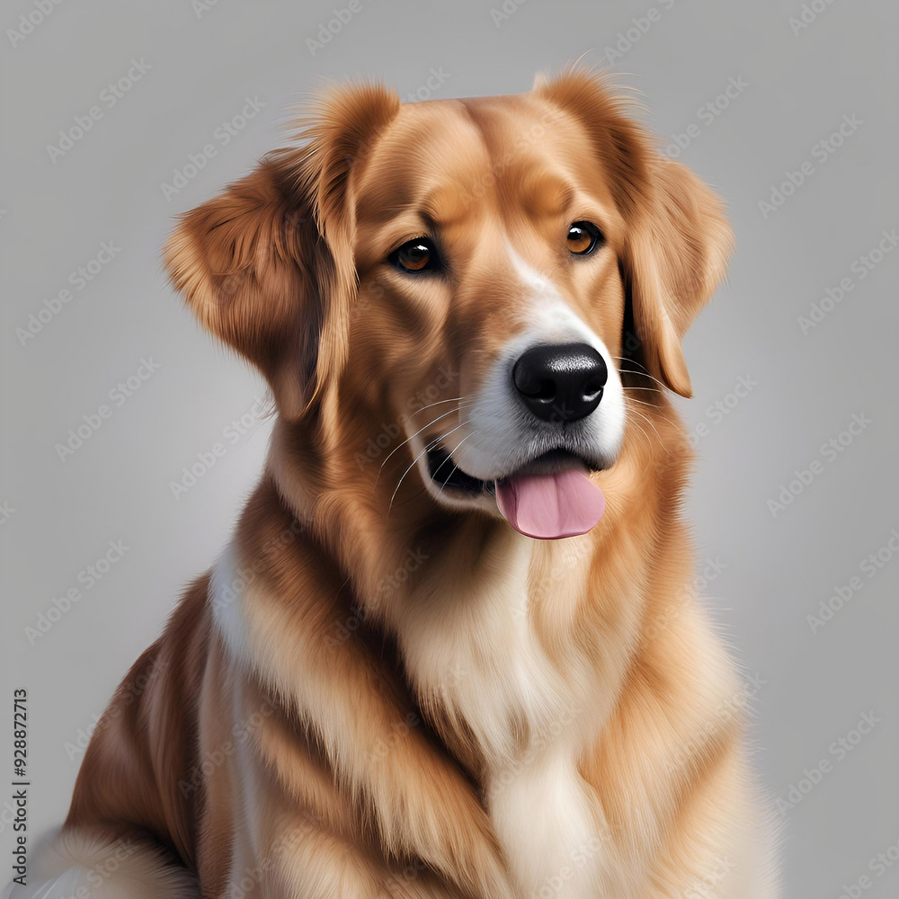Portrait of a golden retriever dog Portrait of a golden retriever dog
