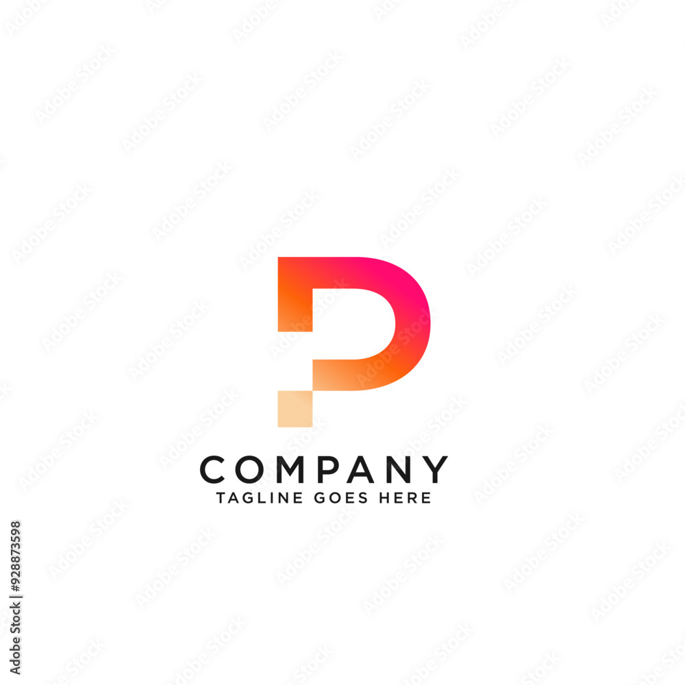 P pixelated modern typography logo design, pixelated logo, typo P logo, p initials, tech company logo P pixelated modern typography logo design, pixelated logo, typo P logo, p initials, tech company logo